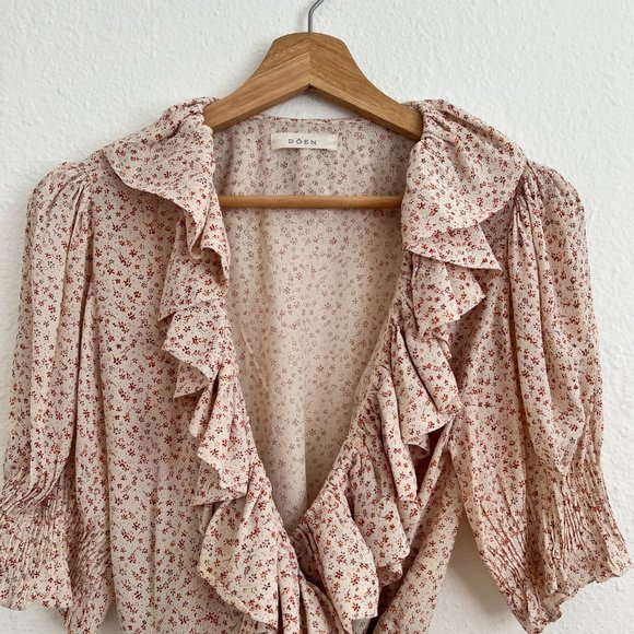 Doen Blush Floral Ruffle Top - Picture 4 of 9